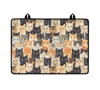 NETILGEN Cat Stove Top Covers for Glass Top,Rectangle Pad Cooktop Cover Protector Stove Guard Stove Top Protector,Dish Drying Mats for Kitchen Accessories,Expand Stove Space,29.18 x20.96 Inch