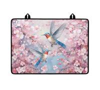 NETILGEN Cherry Blossom Hummingbird Stove Top Cover for Electric Stove,Heat Resistant Ceramic Glass Stovetop Protector Mat,Silicone Stove Cover Thick Induction Cooktop Protector Mat（29.18"x20.96")