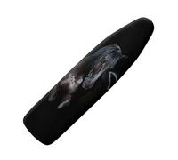NETILGEN Ironing Board Covers Replacement Covers Elasticated Scorch Resistant with Bottom Fasteners M for Dimensions 115-122 x 36-40 cm, Black Horse