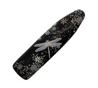 NETILGEN Ironing Board Covers Super Soft Elasticated Iron Board Cover Scorch Resistant Stain Resistant XXL for Dimensions 145-150 x 50-55 cm, Dragonfly Flower