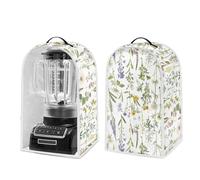 NETILGEN Kitchen Appliance Blender Dust Cover with Top Handle Vintage Floral Leaf Print Kitchen Appliance Stand Mixer, Blender, Coffee Maker Cover Anti Fingerprint Protector