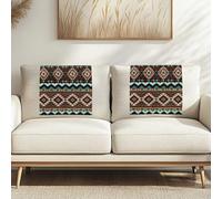 NETILGEN Navajo Aztec Geometric Recliner Sofa Cover Headrest Protector Covers 2 Pcs Recliner Chair Headrest Protector Cover Non Slip Furniture Protector