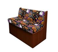 NETILGEN Pumpkin Spider Web 2 Piece RV Dinette Cushion Covers Soft Fabric Elastic Halloween Camper Cushion Covers RV Sofa Split Seat Cover for Travel Trailer Couch