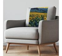 NETILGEN Recliner Slipcovers Headrest Cover Van Gogh Sunflower Sofa Armchair Headrest Cover Lounge Chair Head Rests Protector, 42x66.5 CM, 1 Pack