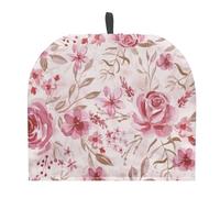 NETILGEN Tea Cosy Large Thick Wadding Tea Pot Cozies Tea Dust Cover Insulating Keep Tea Warm Teapot Warmer for Mom Wife Friends Tea Lovers, Pink Rose Leaf