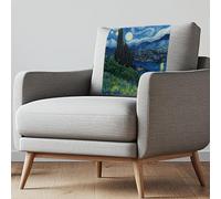 NETILGEN Van Gogh Starry Night Recliner Headrest Cover Fabric Sofa Headrest Slipcovers Pet Scratch Resistant Couch Headrest Covers Furniture Protector Set of 3