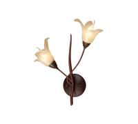 Netlighting (0024 005) Florida Wall Lamp Switched 2 Light E14 BrownBlack Oxide in Brown Netlighting Brown