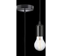 Netlighting 1.8m E27 Contemporary Pendant Set Matt Black 230V IP20 80W Netlighting Black
