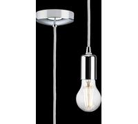 Netlighting 1.8m E27 Contemporary Pendant Set Polished Chrome 230V IP20 80W in Grey Netlighting Grey