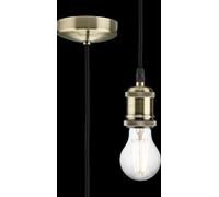Netlighting 1.8m E27 Vintage Pendant Set Antique Brass 230V IP20 80W in Yellow Netlighting Yellow