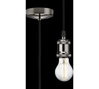 Netlighting 1.8m E27 Vintage Pendant Set Black Nickel 230V IP20 80W Netlighting Black