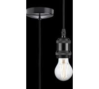Netlighting 1.8m E27 Vintage Pendant Set Matt Black 230V IP20 80W Netlighting Black