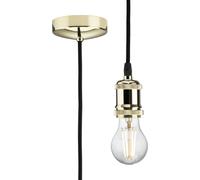 Netlighting 1.8m E27 Vintage Pendant Set Polished Brass 230V IP20 80W in Yellow Netlighting Yellow