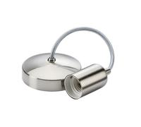 Netlighting 6" E27 Contemporary Pendant Set Brushed Chrome in Grey Netlighting Grey