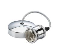 Netlighting 6" E27 Vintage Pendant Set Polished Chrome in Grey Netlighting Grey