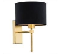Netlighting Abbano Wall Lamp With Shade Black Brushed Brass Netlighting Black