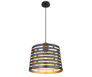 Netlighting Ablona 35cm Cylindrical Pendant Ceiling Light Matt Black 1x E27 Netlighting Black