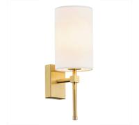 Netlighting Abruzzo Wall Lamp With Shade White Brushed Brass Netlighting White
