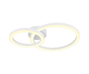 Netlighting Adda Integrated LED Semi Flush Ceiling Light White Matt 2x LED 3000K Netlighting White