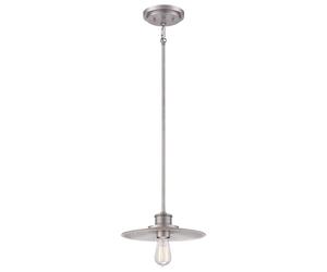 Netlighting Admiral 1 Light Dome Ceiling Mini Pendant Antique Nickel E27 in Grey Netlighting Grey