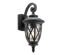 Netlighting Admirals Cove Outdoor 1 Light Wall Lantern Textured Black IP44 E27 Netlighting Black