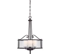 Netlighting Adonis 3 Light Ceiling Pendant Dark Cherry E27 in Black Netlighting Black