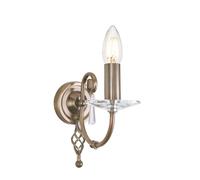 Netlighting Aegean 1 Light Indoor Candle Wall Light Aged Brass E14 in Yellow Netlighting Yellow