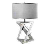 Netlighting Aegeus 1 Light Table Lamp White Polished Nickel E27 Netlighting White