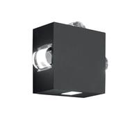 Netlighting Agner LED 4 Light Outdoor Wall Light Graphite IP54 in Grey Netlighting Grey
