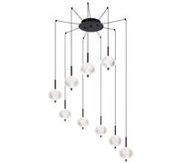 Netlighting Aida Cluster Pendant Ceiling Light Matt Black 9x LED 30004500K Netlighting Black