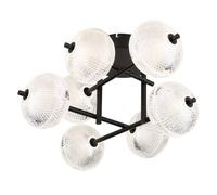 Luminosa Lighting Luminosa Aida Multi Arm Semi Flush Ceiling Lamp Matt Black Led 3000-4500K