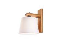 Netlighting Aida Wall Lamp With Fabric Shade Oak Rustic 1x E27 in Brown Netlighting Brown