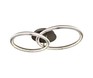 Netlighting Alaina Twin Ring Semi Ceiling Light Grey 2x LED Dimmable 2700 6000K Netlighting Grey