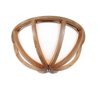 Netlighting Allier Flush Mount Light Wood Brushed Steel E27 in Brown Netlighting Brown