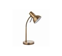 Netlighting Amalfi LED 1 Light Table Lamp Antique Brass Gloss White Paint GU10 in Gold Netlighting Gold