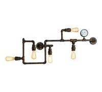 Luminosa Lighting Luminosa Amarcord Industrial 5 Light Semi Flush Light Rust 109X47Cm