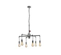 Netlighting Amarcord Pipe Effect Mutli Arm Ceiling Pendant Zinc E27 in Grey Netlighting Grey