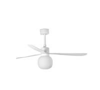 Netlighting Amelia Large Ball Led White Ceiling Fan 20W 2700K 6 Speed Netlighting White
