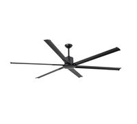 Luminosa Lighting Luminosa Andros Extra Large Black Ceiling Fan With Dc Motor, 6 Speed