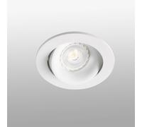 Netlighting Arg 1 Light Round Tiltable Recessed Spotlight White GU10 Netlighting White