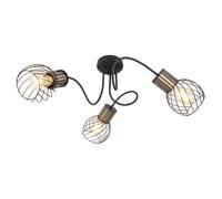 Netlighting Argusto Multi Arm Semi Flush Ceiling Lamp Matt Black 3x E27 Netlighting Black