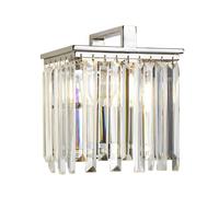 Netlighting Aries 1 Light Polished Nickel Crystal Wall Light in Clear Netlighting Clear