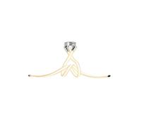 Netlighting Armonia Semi Flush Ceiling Bow 50W LED 3750lm Chrome Frosted Acrylic in White Netlighting White