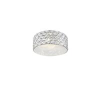 Netlighting Aruba 5 Light LED Flush Ceiling Light Chrome Crystal Ceiling Light in Grey Netlighting Grey
