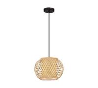 Netlighting Asma 30cm Wire Frame Pendant Ceiling Light Sandy Black E27 1x12W in Brown Netlighting Brown