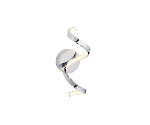 Netlighting Astral Modern Integrated LED Bathroom Wall Light Chrome Warm White IP44 in Grey Netlighting Grey