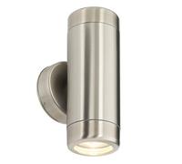 Netlighting Atlantis Outdoor Coastal Wall Up Down Light IP65 7W Marine Grade Brushed Stainless Steel Dimmable IP65 GU10 in Grey Netlighting Grey