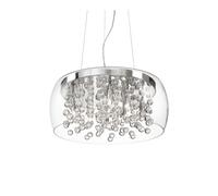 Netlighting Audi 8 Light Large Blown Glass Bubbles Ceiling Pendant Chrome G9 in Grey Netlighting Grey