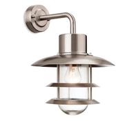 Netlighting Austin 1 Light Outdoor Wall Light Stainless Steel IP44 E27 in Grey Netlighting Grey