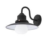 Netlighting Avenue 1 Light Outdoor Dome Wall Light Black IP44 Netlighting Black